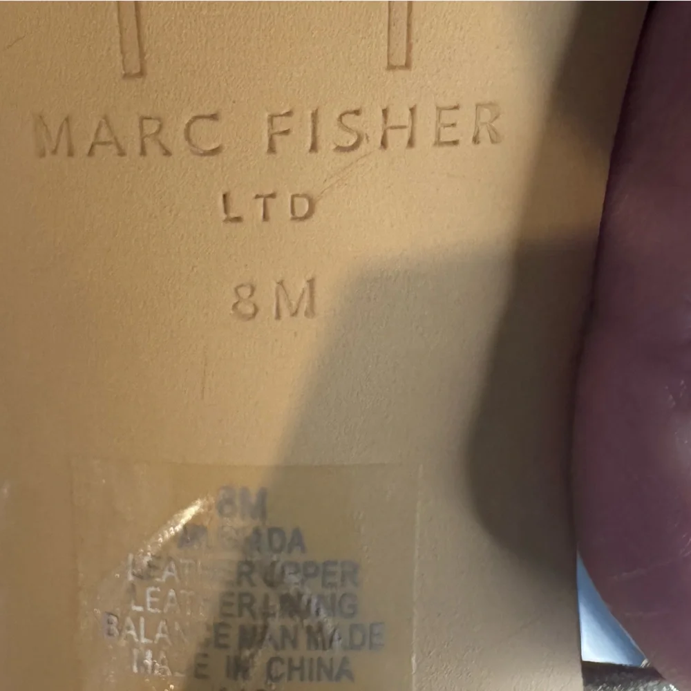 Marc Fisher LTD Womens Giada Leather Slip-On Heels Size‎ 8